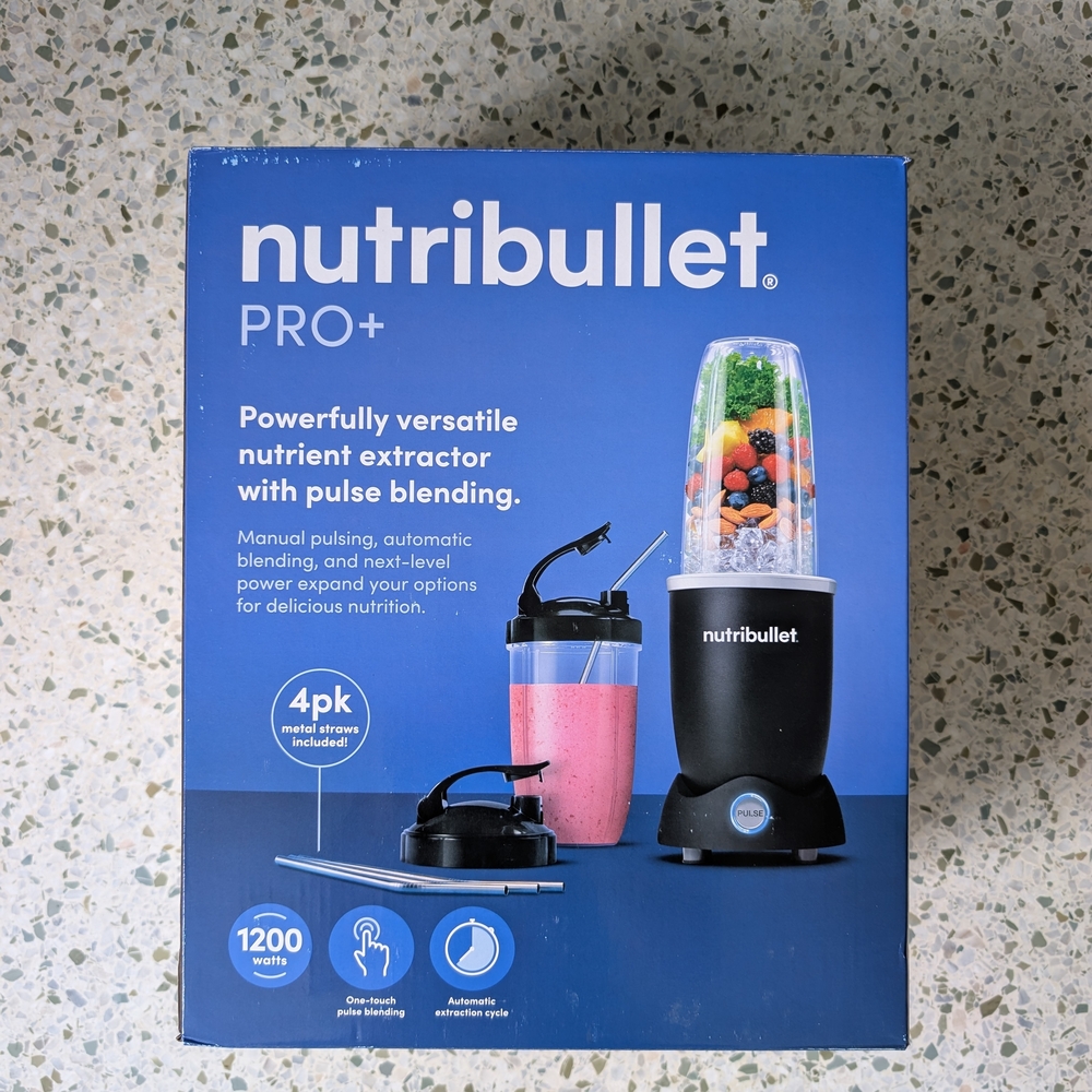 NIB Nutribullet Pro+ 1200W Black Personal Blender